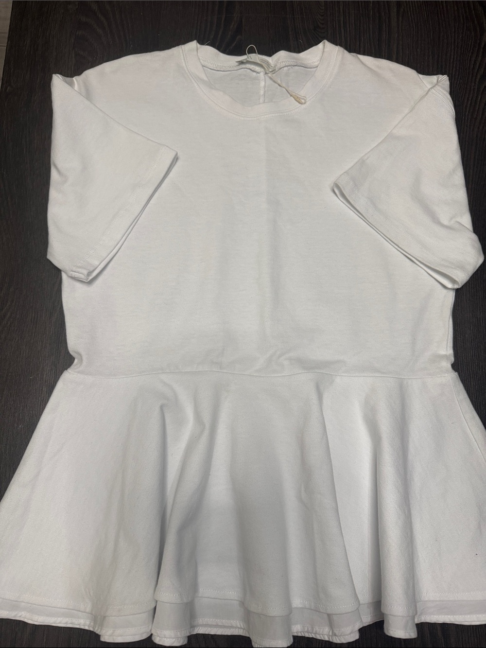 Zara White Peplum Short-Sleeve Top